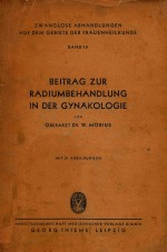 BEITRAG ZUR RADIUMBEHANDLUNG IN DER GYNAKOLOGIE
