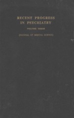 RECENT PROGRESS IN PSYCHIATRY VOLUME 3