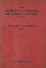 THE BRITISH ENCYCLOPAEDIA OF MEDICAL PRACITCE SECOND EDITION CUMULATIVE SUPPLEMENT 1965