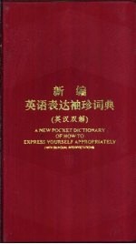 新编英语表达袖珍词典 英汉双解