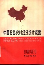 中国分县农村经济统计概要 1991