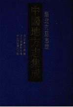 中国地方志集成 湖北府县志辑 3 民国夏口县志 道光云梦县志略 光绪续云梦县志略