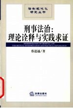 刑事法治 理论诠释与实践求证