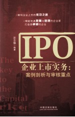 IPO企业上市实务 案例剖析与审核重点
