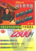 同步典型题全析全解与强化训练2800例 小学语文·六年级 新大纲·新教材