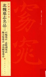 北魏墓志名品 3 石婉墓志 孟敬训墓志 穆玉容墓志 司马显姿墓志