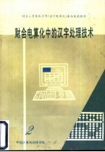 财会电算化中的汉字处理技术 第2分册