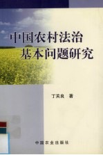 中国农村法治基本问题研究