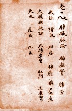 孙真人备急千金要方 卷17-18