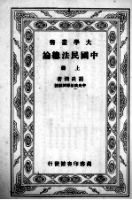 中国民法总论 上