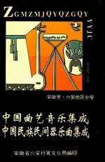 中国曲艺音乐集成安徽卷 六安分卷 中国民族民间器乐曲集成安徽卷 六安分卷
