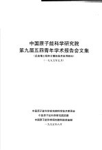 中国原子能科学研究院第9届五四青年学术报告会文集 反应堆工程技术与计算机应用技术部分 1995年5月