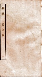 嘉庆一统志表 10