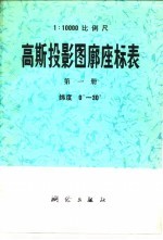 1:10000比例尺高斯投影图廓座标表 第1册 纬度0°-30°