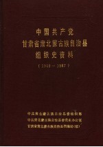 中国共产党甘肃省北蒙古族自治县组织史资料 1949-1987