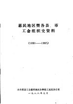 惠民地区暨各县、市工会组织史资料 1950-1987