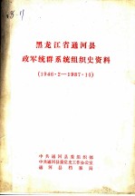 黑龙江省通河县政军统群系统组织史资料 1946·2-1987·10