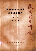 独龙族社会历史综合考察报告