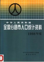 中华人民共和国全国分县市人口统计资料 1998年度