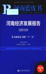 河南经济发展报告 2016发力新常态 谋划“十三五”