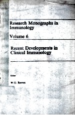 RESEARCH MONOGRAPHS IN IMMUNOLOGY VOLUME 6 RECENT DEVELOPMENTS IN CLINICAL IMMUNOLOGY