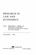 RESEARCH IN LAW AND ECONOMICS VOLUME 3