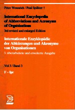 International Encyclopedia of Abbreviations and Acronyms of organizations vol3/band 3