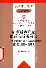 中等城市产业结构与政策研究 湖北省荆门市产业结构调整和区域发展的一般理论