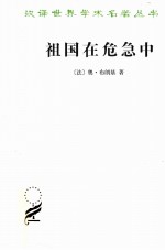 汉译世界学术名著丛书 祖国在危急中