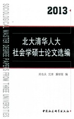 北大清华人大社会学硕士论文选编 2013