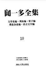 闻一多全集 10 文学史编 周易编 管子编 璞堂杂业编 语言文字编