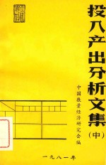 投入产出分析文集 中