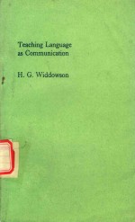 Teaching Language as Communication