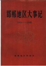 邯郸地区大事记 1949-1986