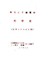 马克沁重机关枪射击表 使用尖弹及重尖弹