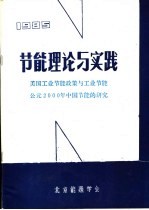 节能理论与实践 美国工业节能政策与工业节能公元2000年中国节能的研究