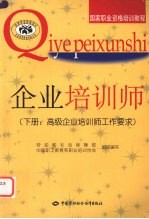 企业培训师 下 高级企业培训师工作要求
