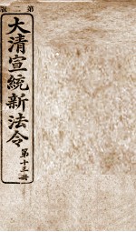 大清宣统新法令 第13册