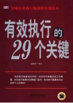有效执行的29个关键 突破企业执行瓶颈的有效读本