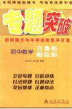 初中数学三角形 相似形
