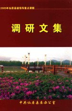 2005年仙居县级领导重点课题 调研文集