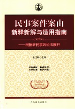 民事案件案由新释新解与适用指南 根据新民事诉讼法展开