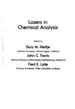 LASERS IN CHEMICAL ANALYSIS