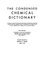THE CONDENSED CHEMICAL DICTIONARY