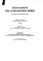GMELINS HANDBUCH DER ANORGANISCHEN CHEMIE--NIOB B1