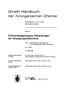 GMELIN HANDBUCH DER ANORGANISCHEN CHEMIE BAND 25
