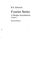 FOURIER SERIES--A MODERN INTRODUCTION VOL 2