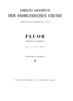 GMELIN HANDBUCH DER ANORGANISCHEN CHEMIE