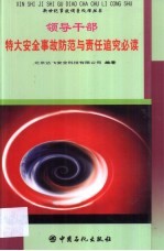 领导干部特大安全事故防范与责任追究必读