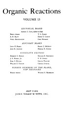 ORGANIC REACTIONS VOL 13